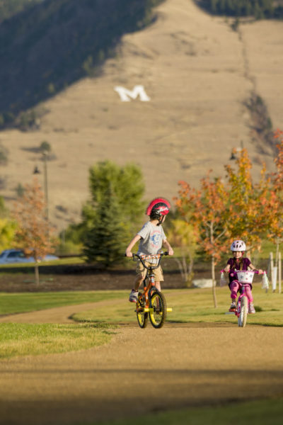 biking in silver park